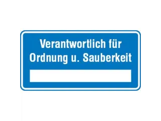 aanwijzingsbord,Verantwoordelijk voor orde en netheid - 1