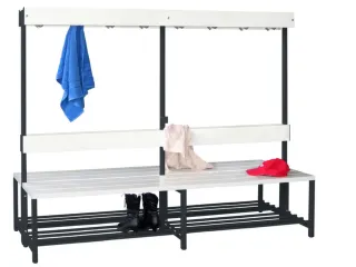 dubbele zitbank,HxLxD 1600x2000x770mm,onderstel RAL7016 - 2