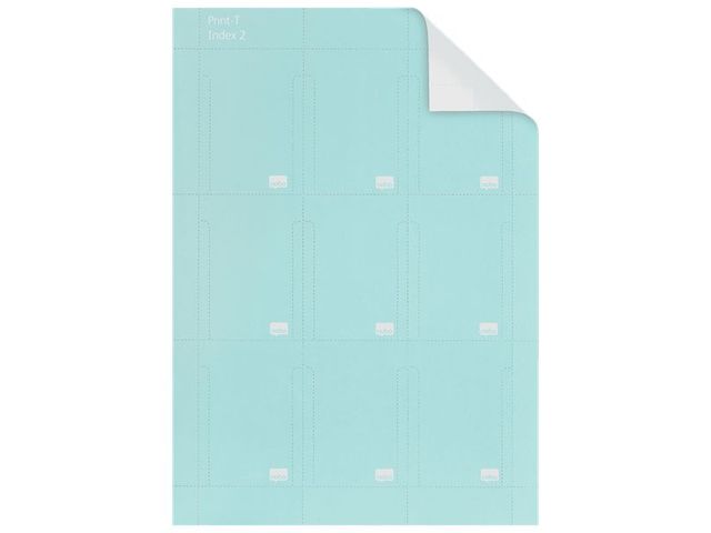 Nobo Printbare T-Kaarten Index nr 2 Blauw (20 Vel) | PlanbordOnline.nl