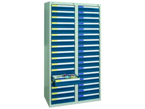 ladekast HxBxD 1800x1000x500mm 34laden vergrendeling RAL7035 RAL5010