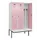 locker met bank,voor scheiding van kleding,HxBxD 2120x1200x815mm,3vak