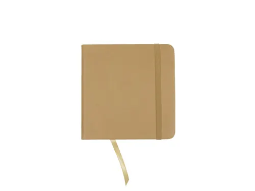 Schetsboek Kangaro 12x12cm taupe PU HC 80 vel 140gr roomwit met elasti