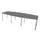 vergadertafel,HxBxD 740x2800x1200mm,vatvormig,MS-donkergrijs