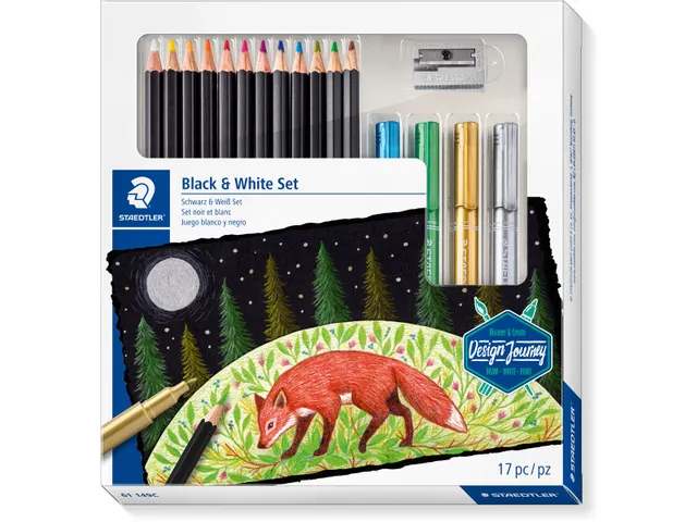 Set Noir Et Blanc, Set De 17 Pièces