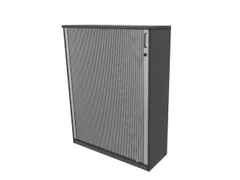 jaloeziedeurkast,HxBxD 1545x1200x445mm,3xhouten vloer,MS-donkergrijs