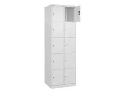 lockerkast,HxBxD 1850x600x500mm,2x5vakken,vak B 300mm,cil.-slot