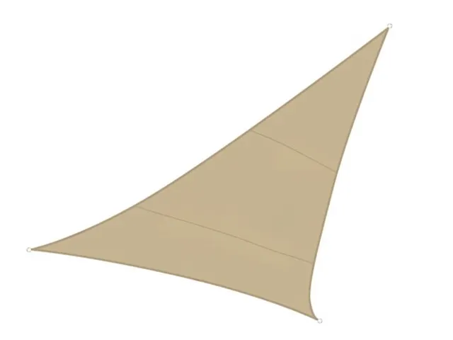 Voile solaire perméable triangulaire 3,6x3,6x3,6m Champagne