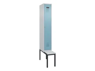 locker met bank,HxBxD 2120x300x815mm,1vak,vak B 300mm,cilinderslot - 2