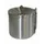 Wandasbak van RVS,HxØ 165x150mm,romp RVS,m. kogelkop
