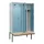PBM-locker met bank,HxBxD 2120x1200x815mm,4vak,vak B 300mm