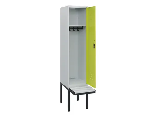 locker met bank,HxBxD 1950x400x815mm,1vak,vak B 400mm,draaigrendel