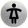 Infobord pictogram Durable 4904 wc dames rond 83mm