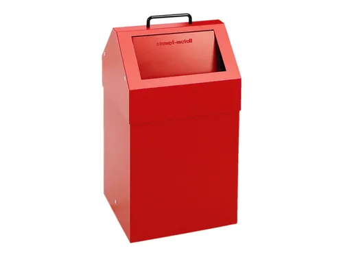 Afvalverzamelaar Vuurremmend 45 Liter 640X330X310Mm Rood