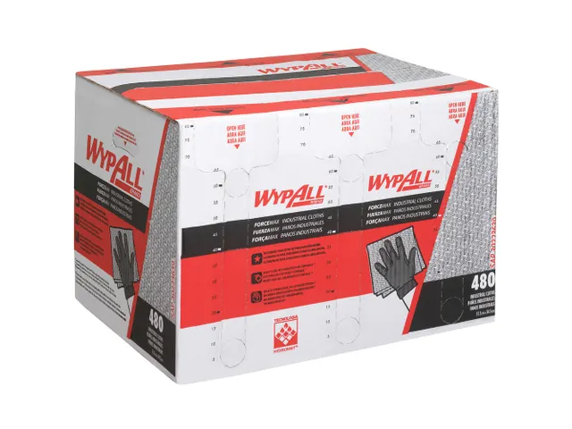 WypAll 7569 doek Forcemax 1-laags grijs ¼-vouw
