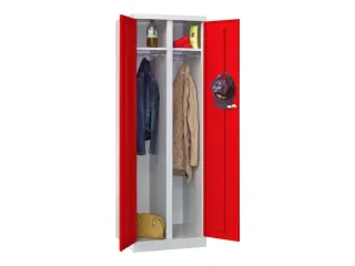 kleding-/wasgoedkast,HxBxD 1800x600x500mm,RAL7035,front RAL3000 - 2