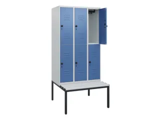 Dubbeldekse dekenkist,HxBxD 1950x900x815mm,3x2vak.,vak B 300mm - 2