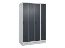 locker,HxBxD 1950x1200x500mm,4vak,vak B 300mm,draaigrendel,sokkel