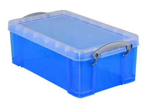 Opbergbox Really Useful 5 liter 340x200x125mm transparant blauw
