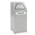 Afvalverzamelaar Vuurremmend 65 Liter 970X405X380Mm Binnenbak Grijs