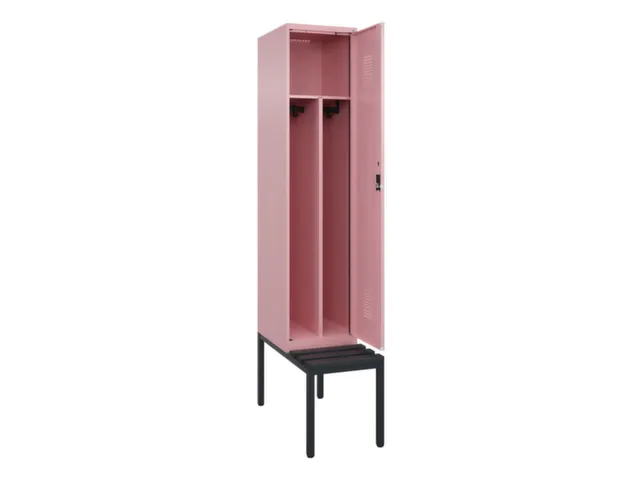 locker met bank,voor scheiding van kleding,HxBxD 2120x400x815mm,1vak