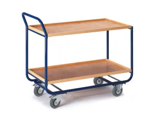 tafelwagen,draagverm. 150kg,2xhouten kist,laadvl. LxB 1000x575mm - 2