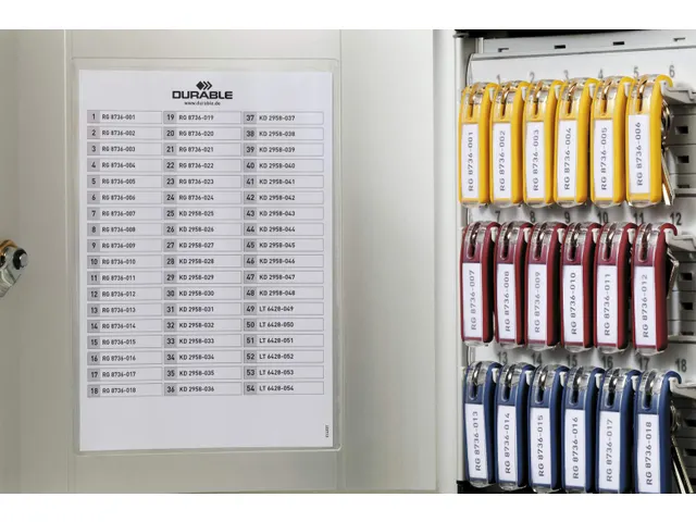 Sleutelkast Aluminium Durable 302x160x118mm 18 Sleutels Cilinderslot