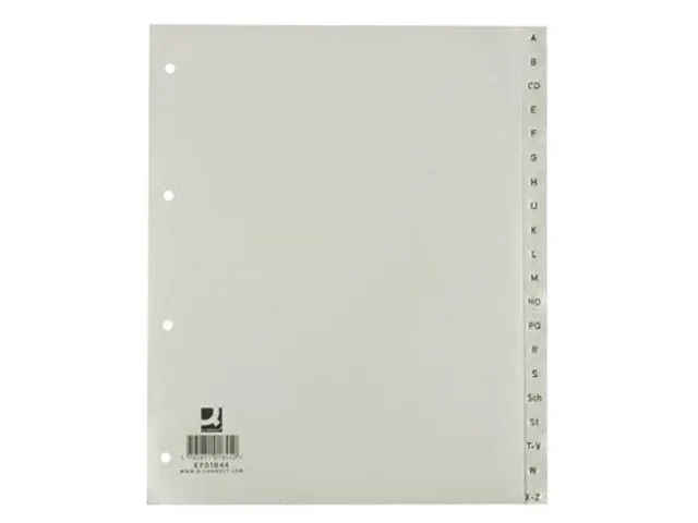 Tabbladen Set A-Z PP A4 4-Gaats 20 Tabs Grijs