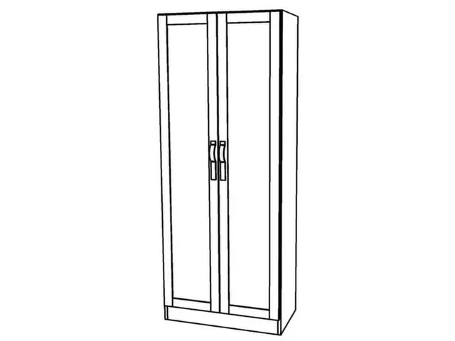 armoire à portes vitrées,HxlxP 2004x800x420mm,poignée ondulée