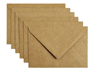 Envelop Papicolor C6 114x162mm Kraft bruin Gegomd - 1