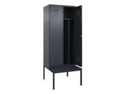 locker met bank,voor scheiding van kleding,HxBxD 2120x800x815mm,2vak