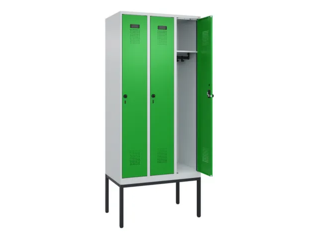 locker,HxBxD 2120x900x500mm,3vak,vak B 300mm,draaigrendel