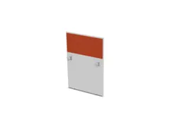 baliepaneel,v. bureau,aanbouw rechts,B 800mm,Bl-wit,BN3012-oranje
