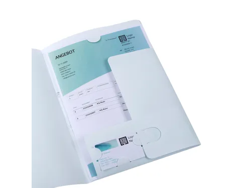 Offertemap Oxford A4 met insteektas 2 kleppen 0.5mm PP wit