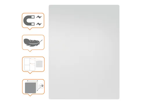 Whiteboard Nobo frameloos modulair magnetisch 60x45cm