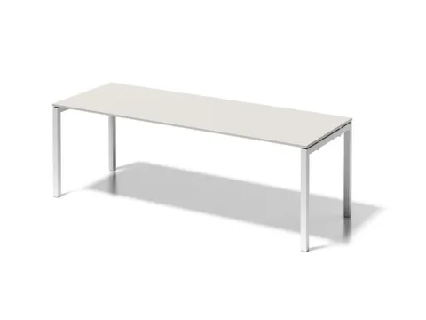 bureau HxBxD 740x2200x800mm blad grijswit 4-voeten verkeerswit