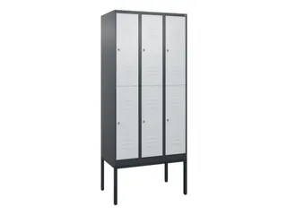 dubbeldekse locker,HxBxD 2120x900x500mm,3x2vak.,vak B 300mm,cil.-slot - 1