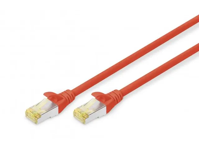 CAT 6A S-FTP patchkabel Cu LSZH AWG 26/7 Lengte 0,5m Rood