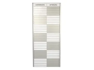 Menoor In-Uit bord 35 namen Aluminium Aanwezig/Afwezig Wit - 1