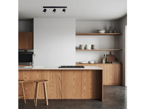 Plafondspot Integral Siena 3 spot IP20 GU10 zwart