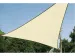 Voile solaire perméable triangulaire 5x5x5m Champagne