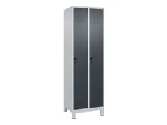armoire vestiaire noir et blanc HxlxP 1950x600x500mm 2compart.