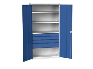 universele kast,HxBxD 2000x1050x550mm,3xStalen bodem,4lade(n) - 1