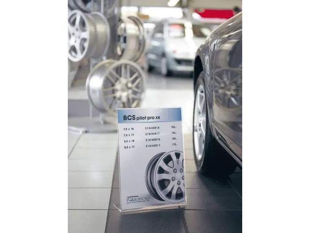 Tafelstandaard Sigel glashelder A3 schuin