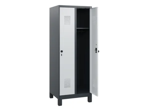 schoollocker,HxBxD 1630x600x500mm,2vak,vak B 300mm,draaigrendel,voeten