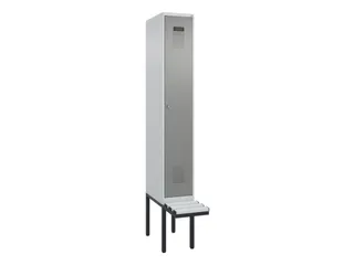 locker met bank,voor scheiding van kleding,HxBxD 2120x300x815mm,1vak - 2