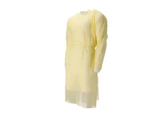 Pp Non Woven Isolatieschort Geel Pe Coating Tricot Manchet 100 Stuks - 3