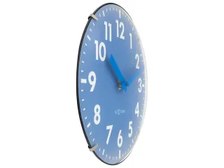 Tafelklok Nextime Duomo Mini 20 cm blauw gebolde glazen lens - 5