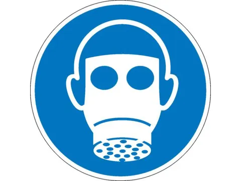 gebodsbord,adembescherming dragen,sticker,folie,Ø 315mm