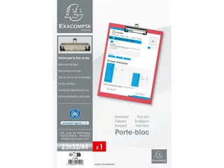 Klemplaat gecoat papier A4 rood - 2