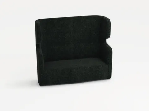 sofa,2-zits,geluidabsorberend,stof antraciet,HxBxD 1330x1570x760mm